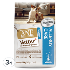 ANF 베터플러스 독 기능성 사료, 피부/피모+알러지, 3.9kg, 3개