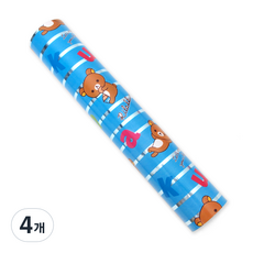 투영디자인 리락쿠마 포장지 소, 블루, 4개