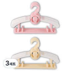 itgom 防滑兒童衣架 2款 x 5入組, 3套, 黃色, 粉紅色