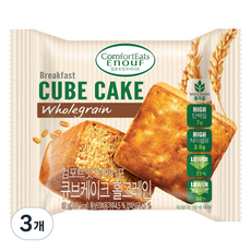 LOTTE 樂天 方塊蛋糕 全穀口味, 3包, 62g
