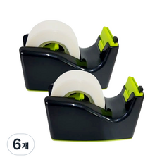 오토테이프 안전 테이프 커터기, 블랙 + 그린, 6개