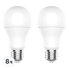 장수램프 LED 조명 A19 12W, 주광색, 8개