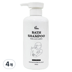 Pulire 嬰兒沐浴洗髮二合一, 4個, 500ml