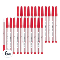 Lineplus 經典簽字筆, 紅色, 72個