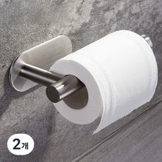 Life Doctor 免鑽孔不鏽鋼衛生紙架, 銀色, 2個