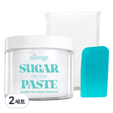 알롱 셀프 슈가왁스 + 전용 천 20p + 스파츌라 세트, 300g, 2세트