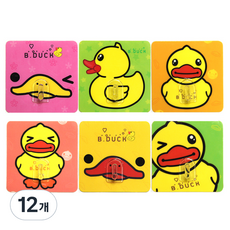 리버그린 귀요미 덕 인테리어 매직 후크, 랜덤 발송, 12개