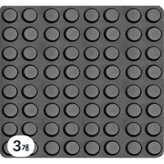 명가철물 3M 미끄럼방지 소음방지 실리콘 범폰 64p, 검정, 3개