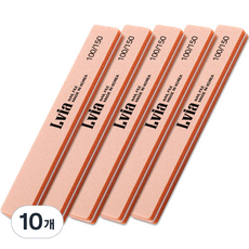 Lvia 磨砂方形磨甲棒 100 150, 橘色, 10個