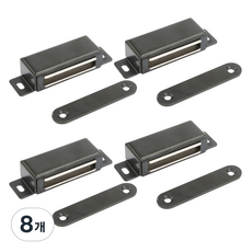 Choice五金 不鏽鋼磁吸門扣 黑色, 8個