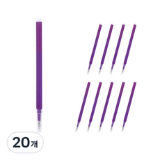 PILOT 百樂 FRIXION 按壓式專用替換筆芯 0.5mm LFBKRF-12EF, 紫色, 20個