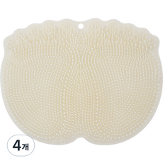 Lienber 矽膠足部刷 白色, 4個, 1入