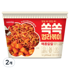 samlip 三立 쏙쏙 杯裝辣炒年糕拉麵 勁辣爽口, 140g, 2個