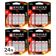 스위스밀리터리 알카라인 AAA 건전지 카드형, 5개입, 24개