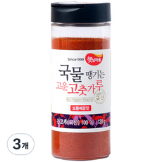 햇님마을 국물땡기는 국산 고운 고춧가루 보통매운맛, 120g, 3개