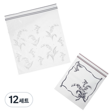 니토리 더블 지퍼백 다크그레이 M 15p + 라이트그레이 L 15p, 12세트