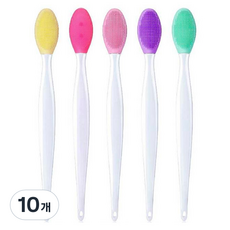 Tteluwa 鼻子額頭嘴唇黑頭粉刺矽膠去角質刷 隨機出貨, 10個