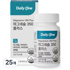 데일리원 마그네슘 350 플러스, 90정, 25개