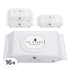 I'm Clean 馬桶清潔溫和濕紙巾 掀蓋型, 46張, 16個