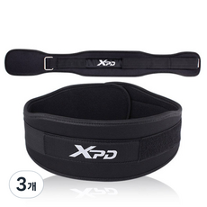 xpd 氯丁橡膠舉重腰帶 3入, 黑色