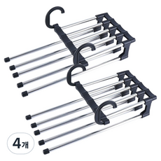 Dodo Living 5層衣物收納褲架, 4個, 黑色