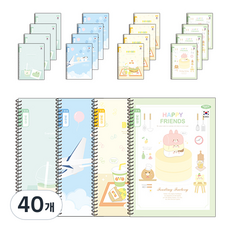 PENPIA 1 000 小學線圈筆記本 3-6年級聯絡簿 通用, 隨機出貨, 40個