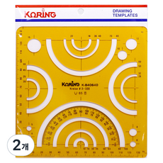 KORING 圓周圓形模板尺 1 / 2 K-840640, 2個, 單一顏色