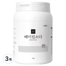 가성비가브랜드다 용기형 베이킹소다, 1kg, 3개