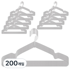 마켓플랜 논슬립 코팅 옷걸이, 그레이, 200개입