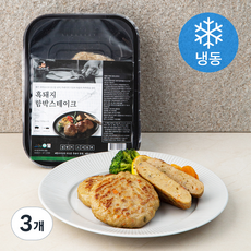 제주어멍돈 흑돼지 함박 스테이크 (냉동), 300g, 3개