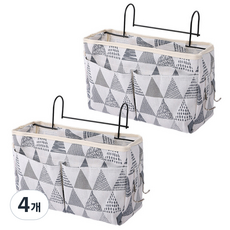 빌드온 걸이형 정리 수납함, 회색삼각, 4개