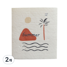 快速家事廚房厚木漿棉質抹布 05 小島, 2個, 1入