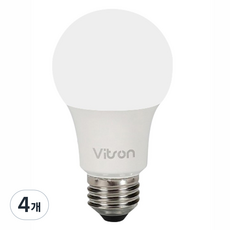 비츠온 LED 벌브 전구 램프 8W, 주백색, 4개