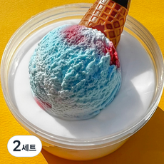 내맘대로 아이스크림 점토 300g + 슬라임베이스 + 케이스 210ml + 액티베이터 10ml + 콘파츠, 2세트, 슈팅캔디(점토), 랜덤발송(슬라임베이스)