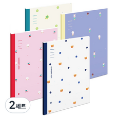 뮤니드 비플라이 25줄 노트, 블루, 핑크, 그린, 퍼플, 2세트 블루, 핑크, 그린, 퍼플, 2세트