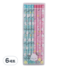 三麗鷗角色 帕恰狗 B鉛筆 8入 + 筆盒, 混色, 6套