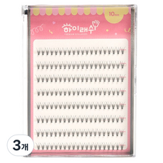 하이래쉬 가닥 인조 속눈썹 12mm 8줄, 3개, 바비 E
