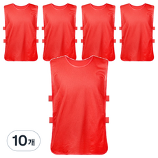 網眼安全螢光團隊背心 紅色, 10個