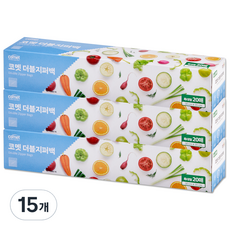 코멧 더블 지퍼백, 특대형, 20개입, 15개