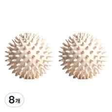 多功能刺蝟按摩球 6cm, Ivory, 8個
