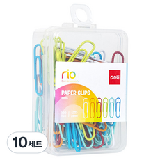 델리 칼라 페이퍼클립 E0024 랜덤발송, 10세트, 100개입