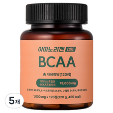 이포에이 아미노리젠 코어 BCAA 아미노산 120g, 5개, 120정