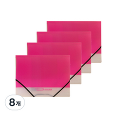 Heemang X型綁帶文件夾, 粉紅色, 8個
