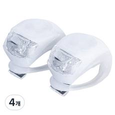 LED 실리콘 자전거 전조등, 화이트, 4개