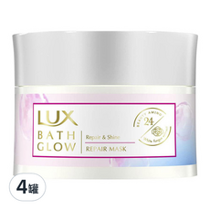 LUX 麗仕 Bath Glow 修復亮澤髮膜, Repair & Shine, 185g, 4罐