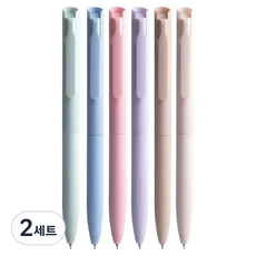 Kuribaba 日記裝飾感性書寫粉彩中性筆 0.5mm 6件組, 2套, 混合色