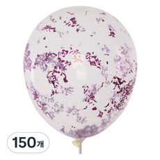 컨페티풍선 30cm, 글리터 푸치샤, 150개