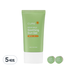 김정문알로에 큐어 아쿠아 마일드 수딩 선젤 50ml + 2X 크림 3.5g x 2p, 5세트