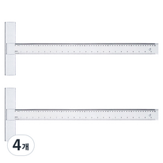 Bluemato 塑膠T字尺 60cm TSP002, 混合顏色, 4個