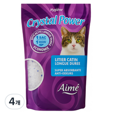 AIME 고양이 Crystal Power 실리카 모래, 1.5kg, 4개, 무향